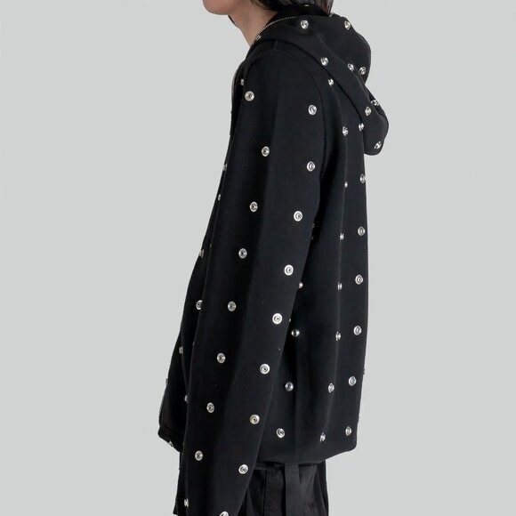 Rick Owens DRKSHDW: Jumbo Gimp Hoodie Press Stud Button Sealed Zip SS24 Lido - Picture 12 of 16